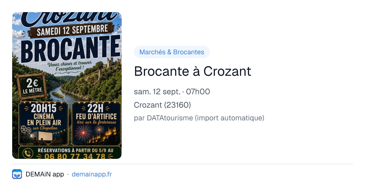 Brocante à Crozant — Crozant
