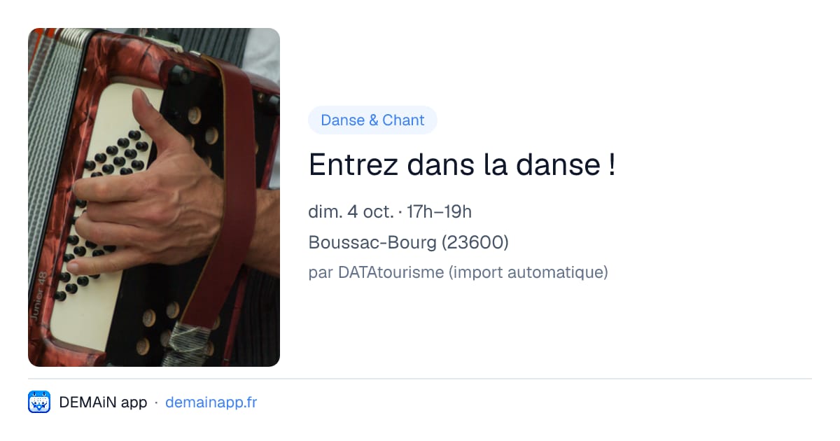 Entrez dans la danse ! — Boussac-Bourg