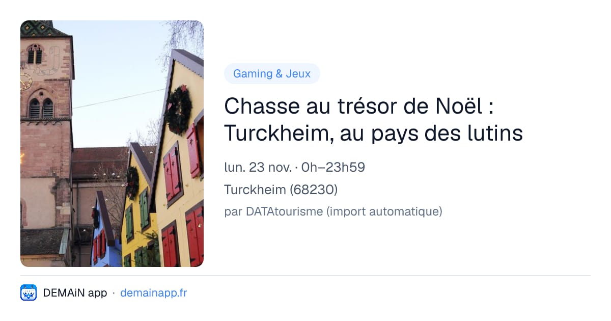 Chasse au trésor de Noël : Turckheim, au pays des lutins — Turckheim