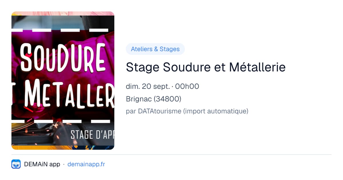 Stage Soudure et Métallerie — Brignac