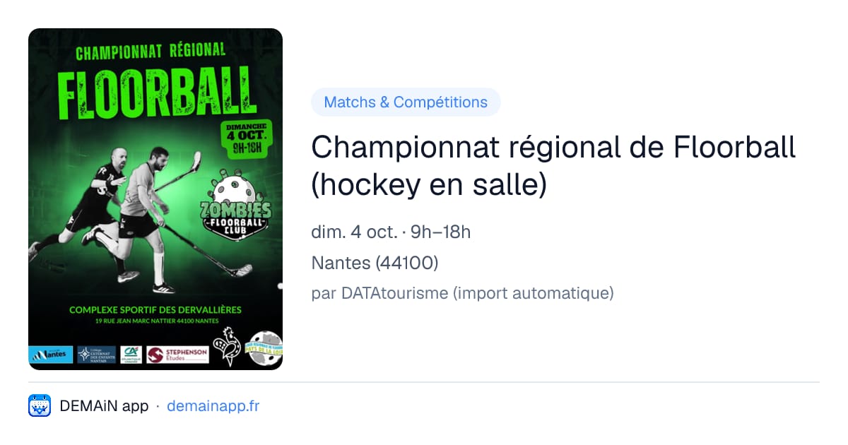 Championnat régional de Floorball (hockey en salle) — Nantes