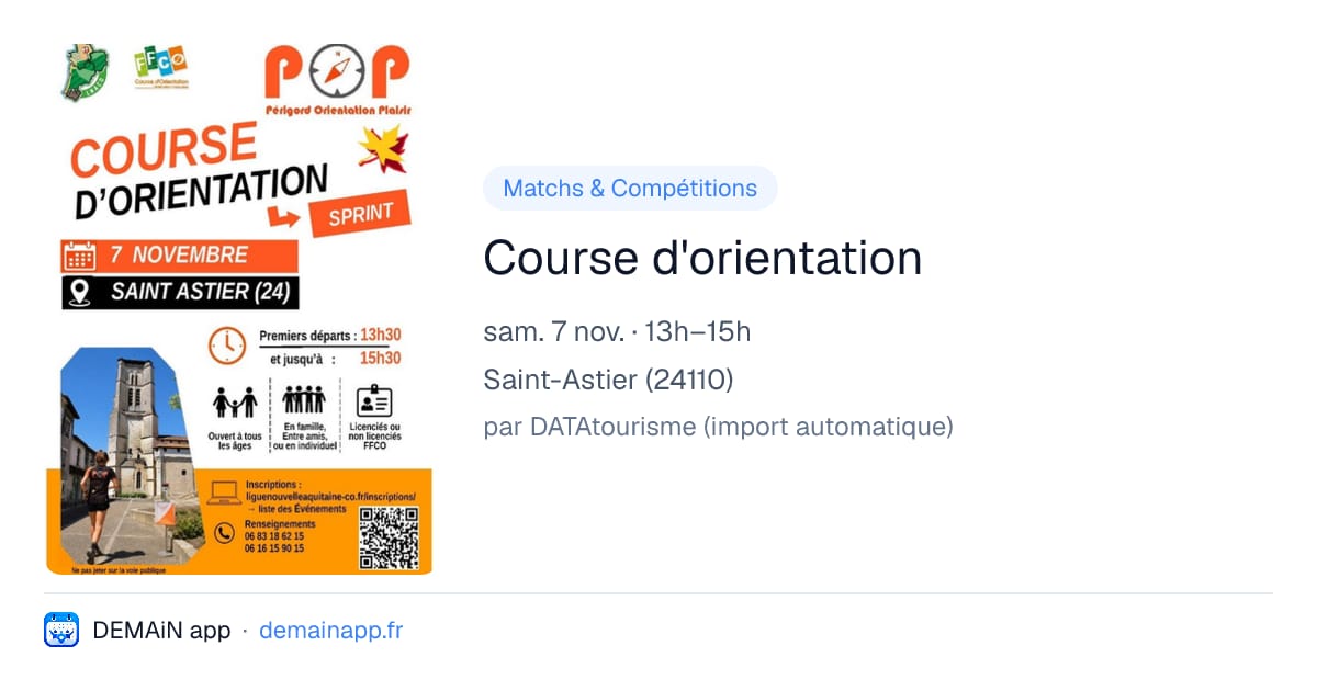 Course d'orientation — Saint-Astier