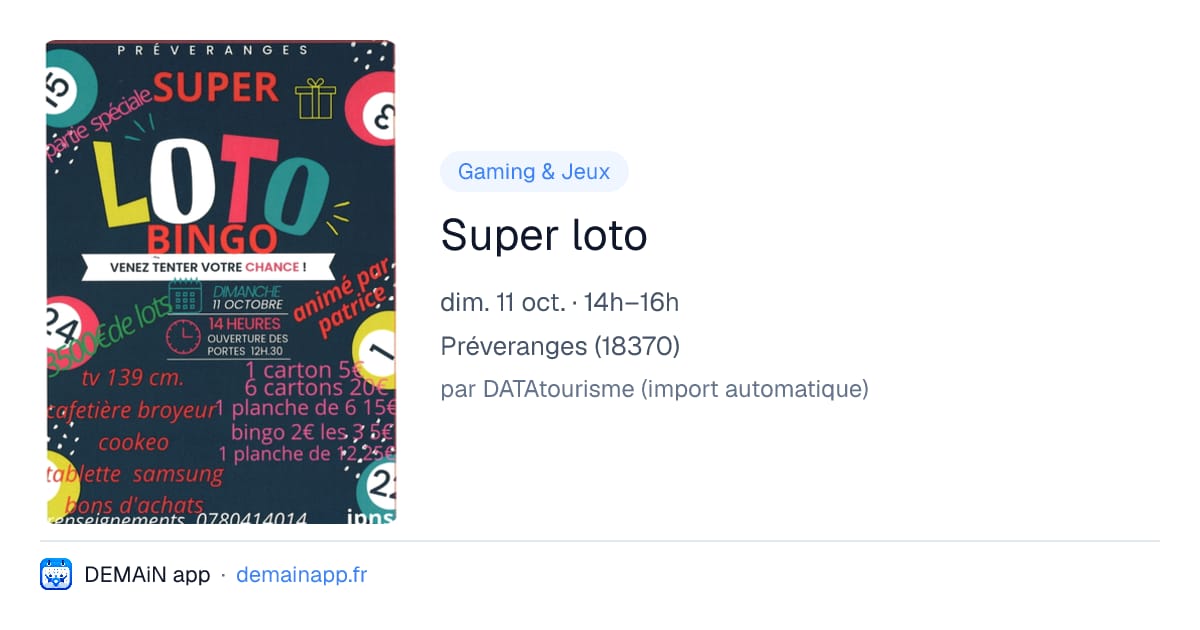 Super loto — Préveranges
