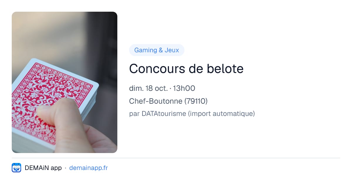 Concours de belote — Chef-Boutonne
