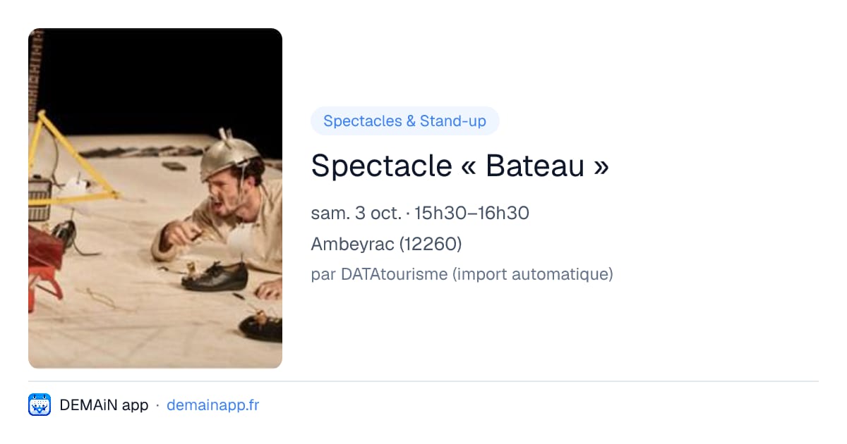 Spectacle « Bateau » — Ambeyrac