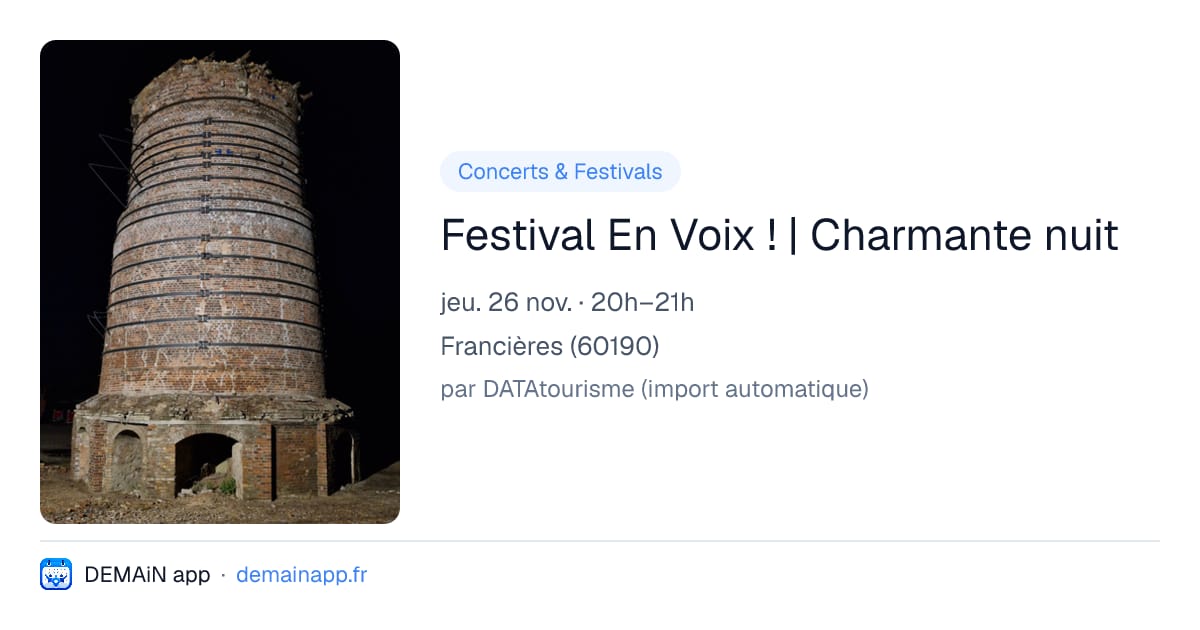 Festival En Voix ! | Charmante nuit — Francières