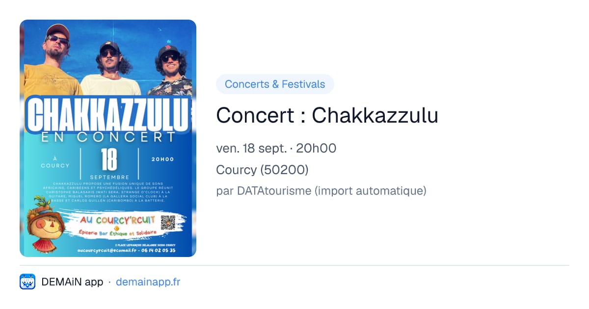 Concert : Chakkazzulu — Courcy
