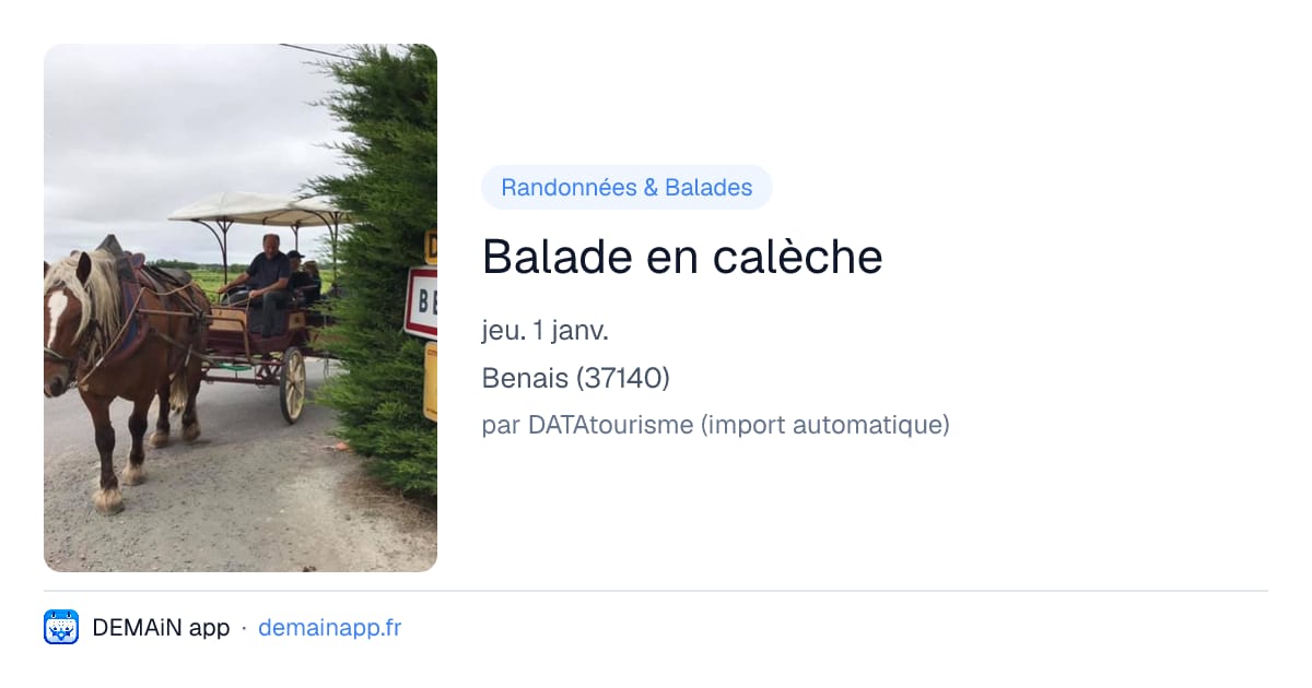 Balade en calèche — Benais