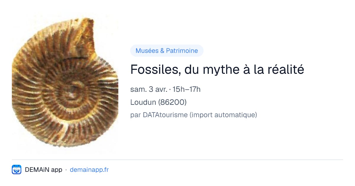 Fossiles, du mythe à la réalité — Loudun