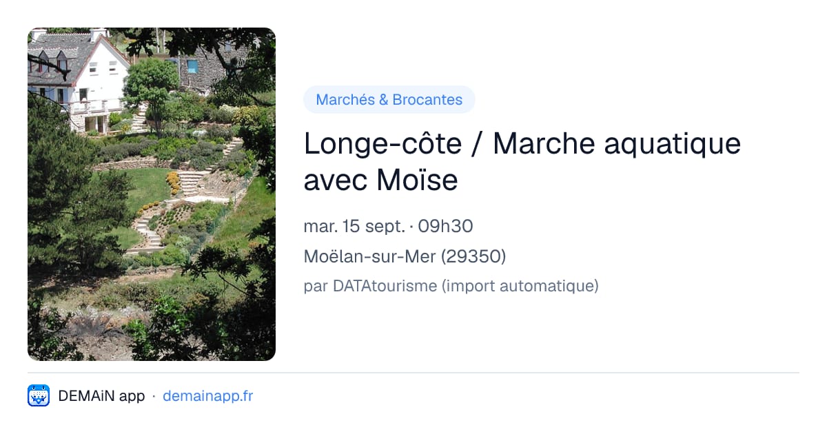 Longe-côte / Marche aquatique avec Moïse — Moëlan-sur-Mer