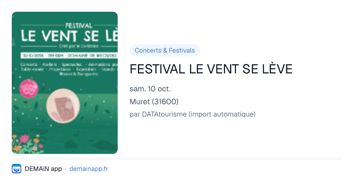 FESTIVAL LE VENT SE LÈVE — Muret