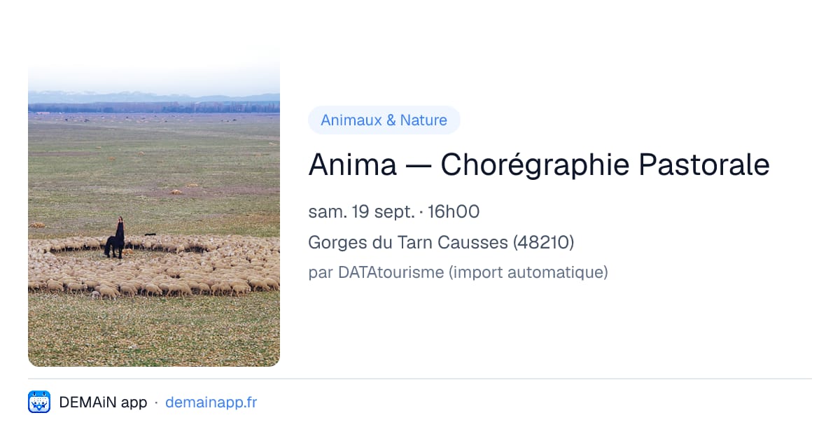 Anima — Chorégraphie Pastorale — Gorges du Tarn Causses