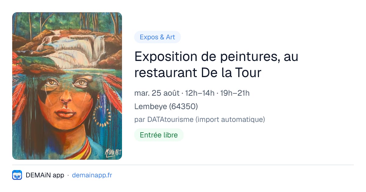 Exposition de peintures, au restaurant De la Tour — Lembeye