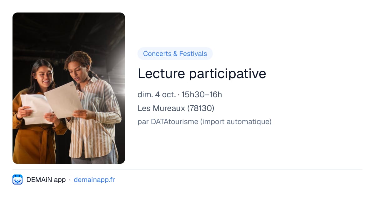 Lecture participative — Les Mureaux