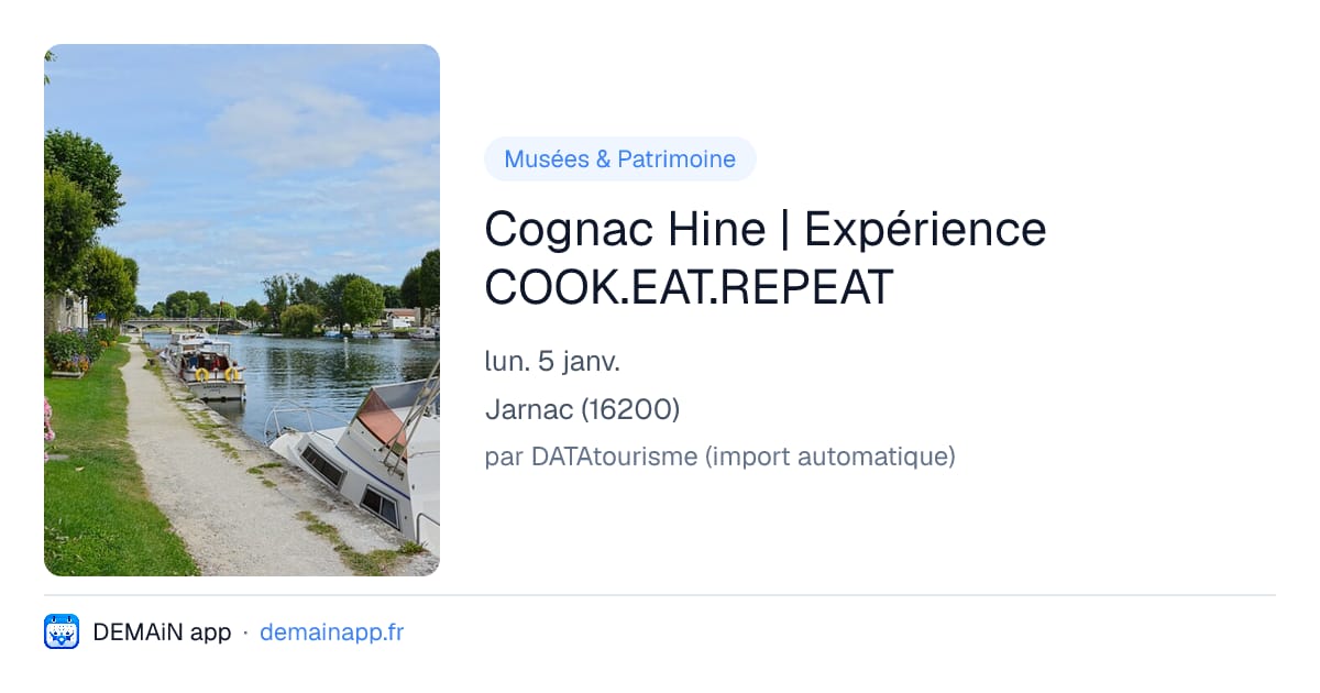 Cognac Hine | Expérience COOK.EAT.REPEAT — Jarnac