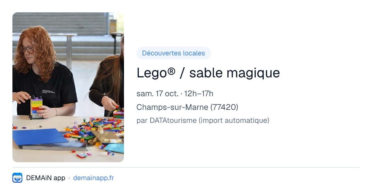 Lego® / sable magique — Champs-sur-Marne