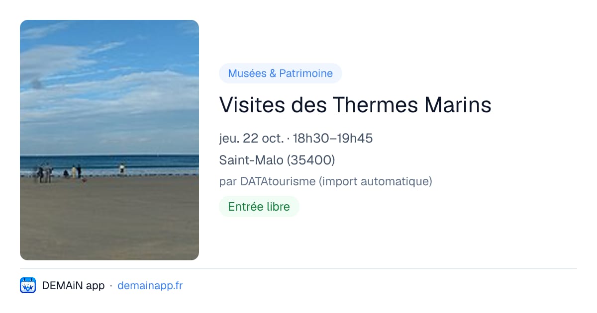 Visites des Thermes Marins — Saint-Malo
