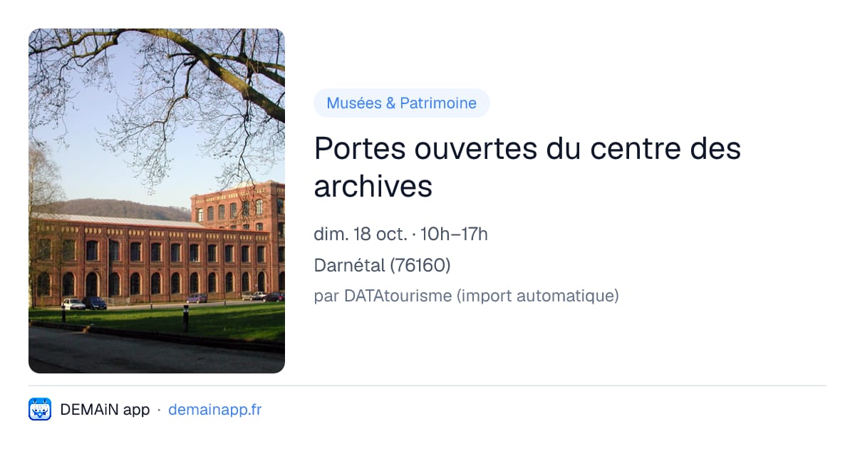 Portes ouvertes du centre des archives — Darnétal