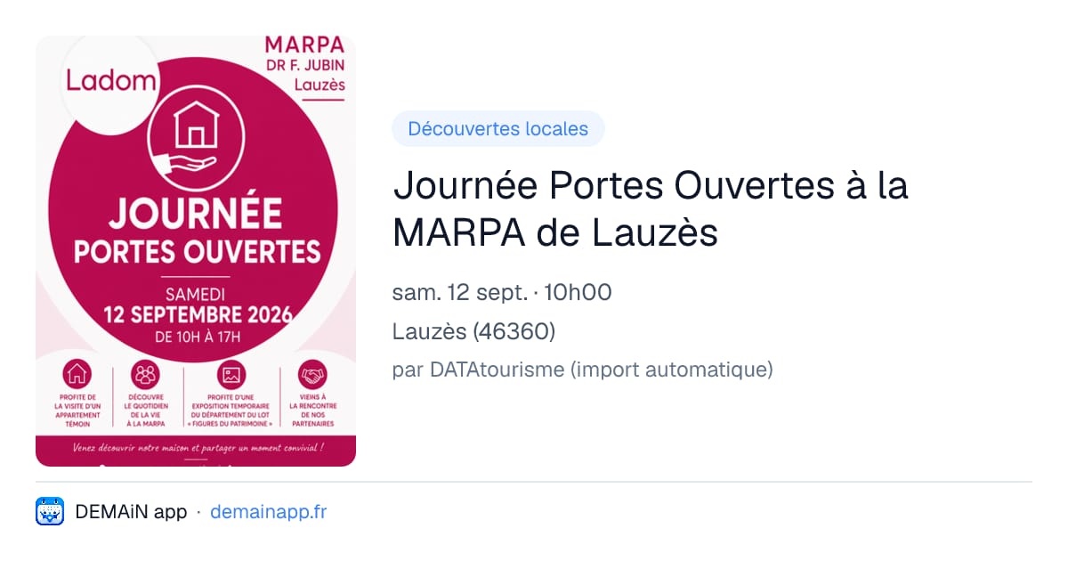 Journée Portes Ouvertes à la MARPA de Lauzès — Lauzès