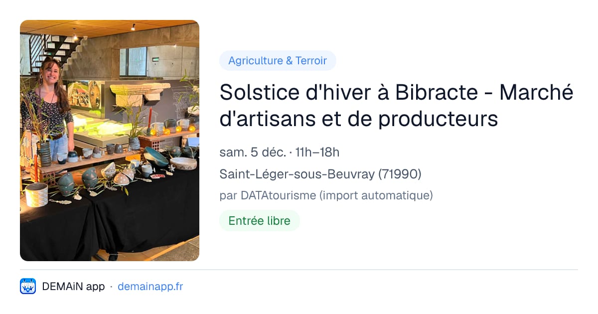 Solstice d'hiver à Bibracte - Marché d'artisans et de producteurs — Saint-Léger-sous-Beuvray