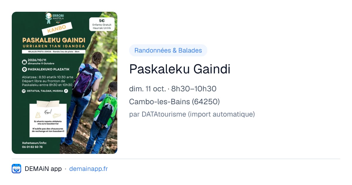 Paskaleku Gaindi — Cambo-les-Bains