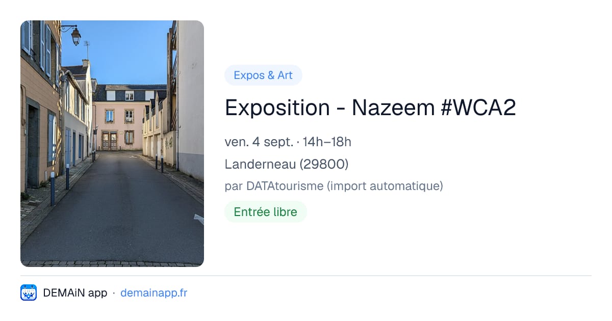 Exposition - Nazeem #WCA2 — Landerneau