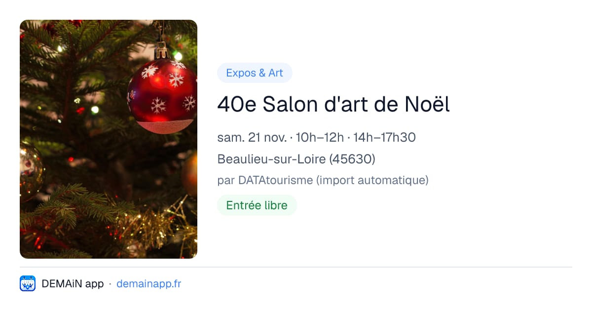 40e Salon d'art de Noël — Beaulieu-sur-Loire