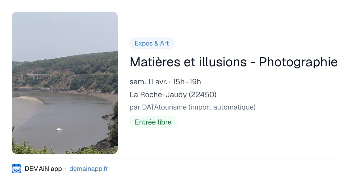 Matières et illusions - Photographie — La Roche-Jaudy