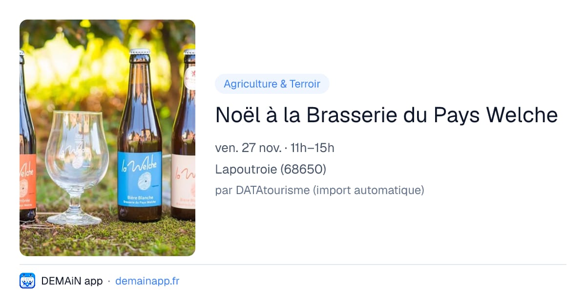 Noël à la Brasserie du Pays Welche — Lapoutroie