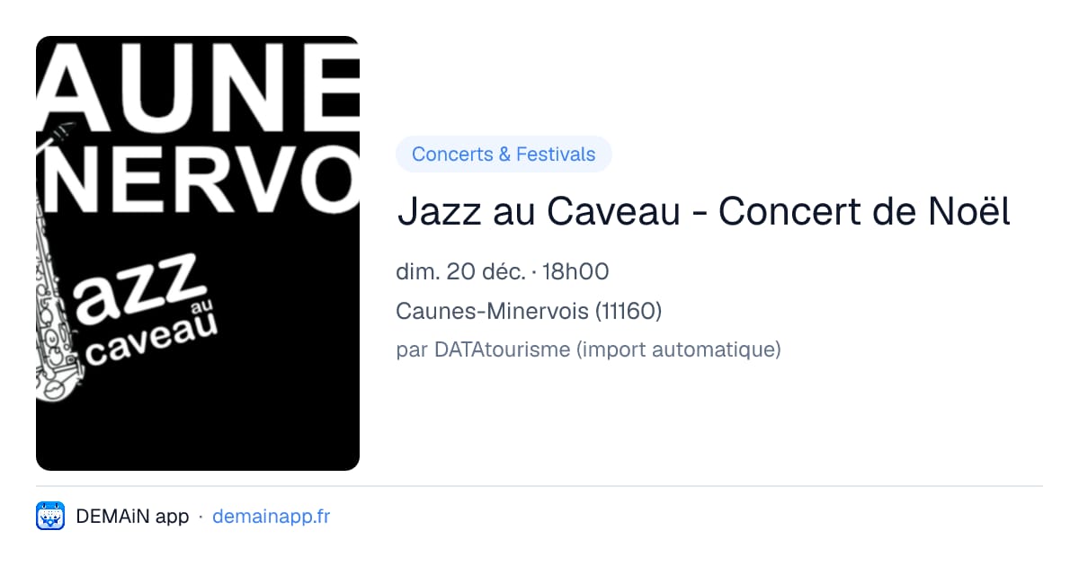 Jazz au Caveau - Concert de Noël — Caunes-Minervois
