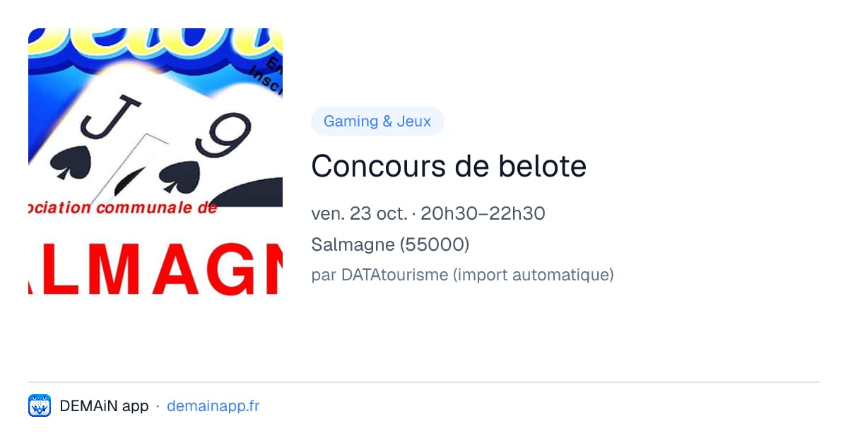 Concours de belote — Salmagne