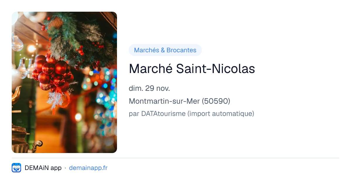 Marché Saint-Nicolas — Montmartin-sur-Mer