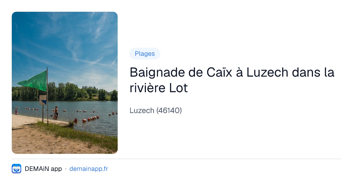 Baignade de Caïx à Luzech dans la rivière Lot — Luzech