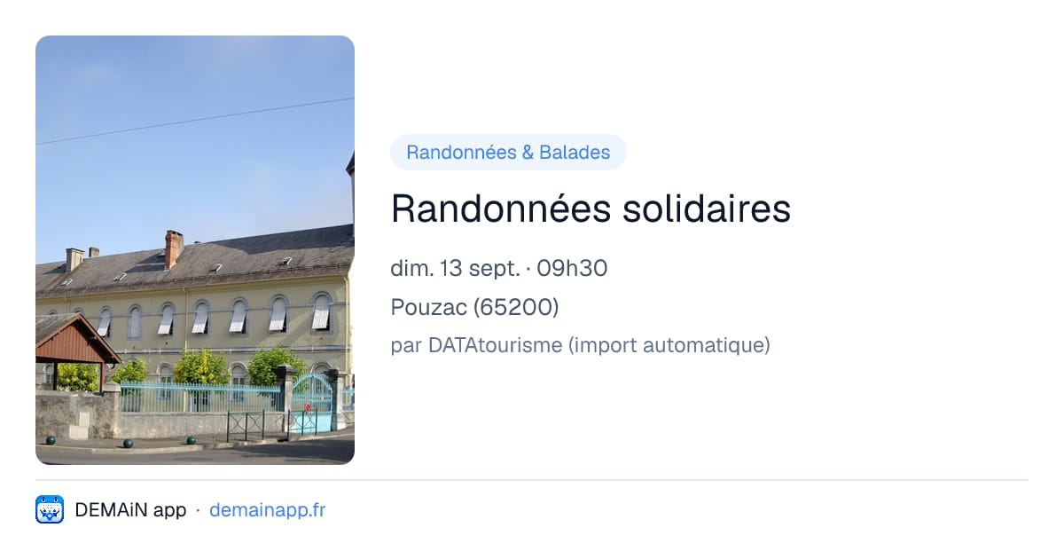Randonnées solidaires — Pouzac
