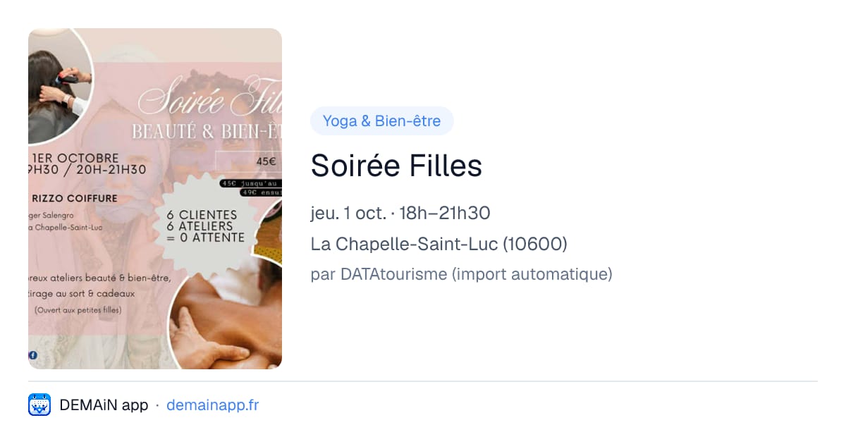 Soirée Filles — La Chapelle-Saint-Luc
