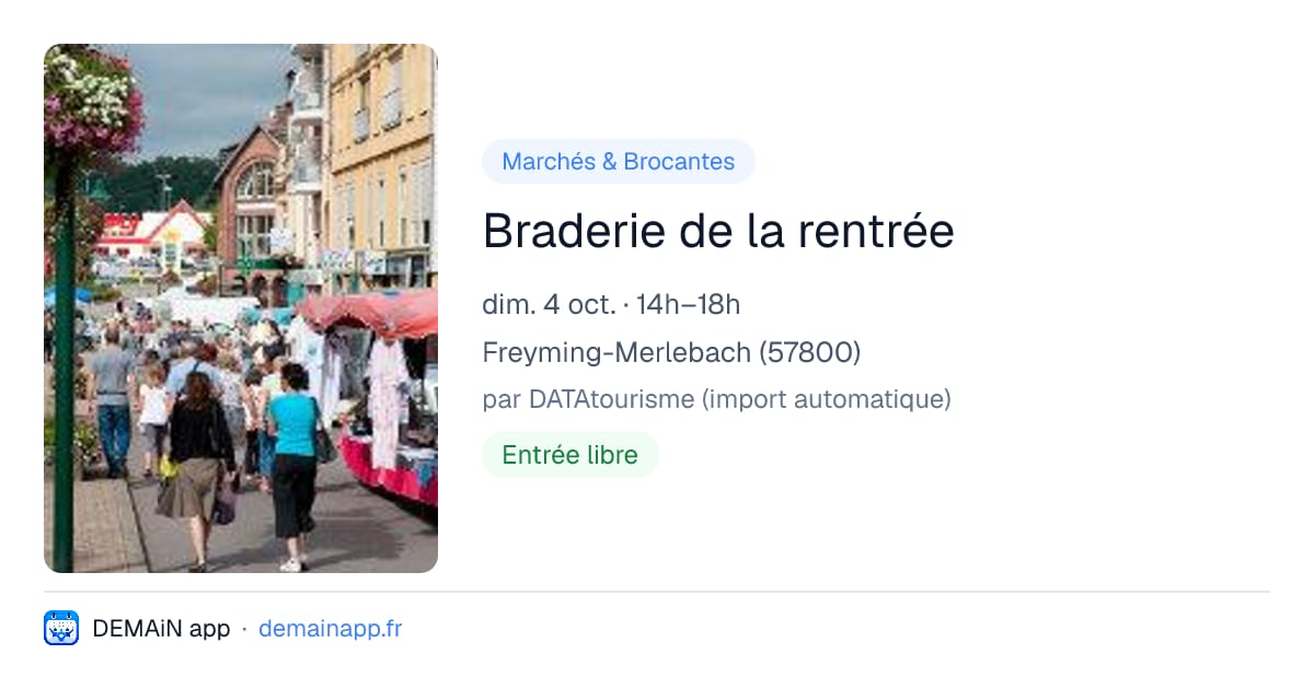 Braderie de la rentrée — Freyming-Merlebach