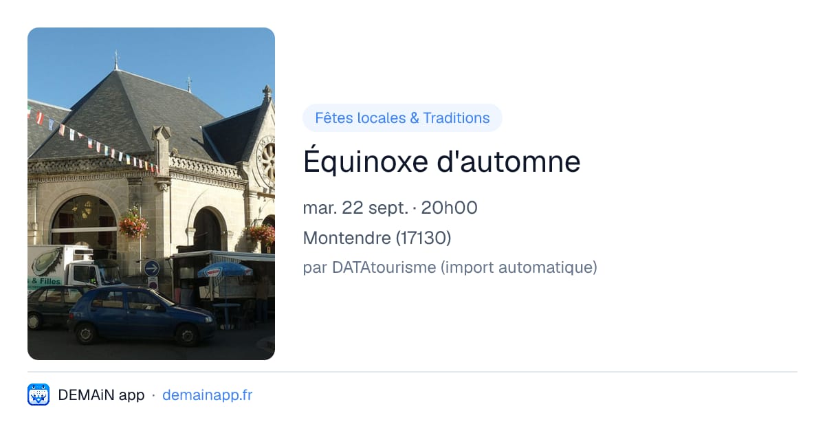 Équinoxe d'automne — Montendre