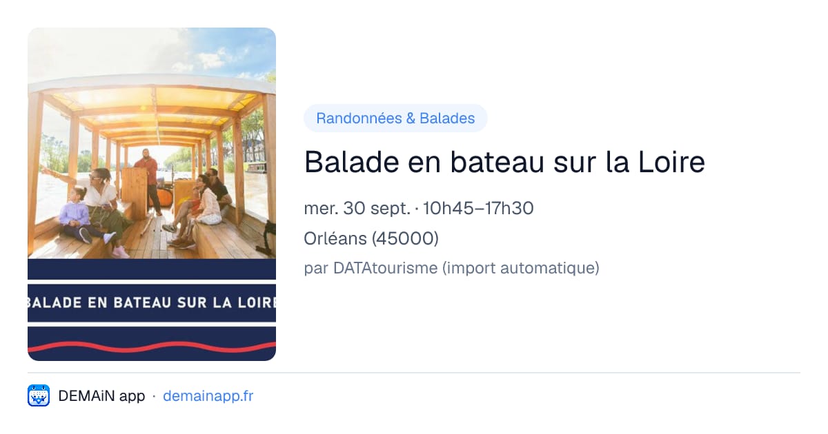 Balade en bateau sur la Loire — Orléans