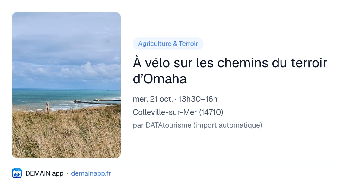 À vélo sur les chemins du terroir d’Omaha — Colleville-sur-Mer