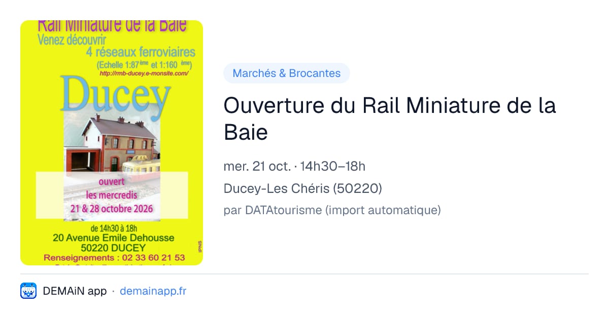 Ouverture du Rail Miniature de la Baie — Ducey-Les Chéris