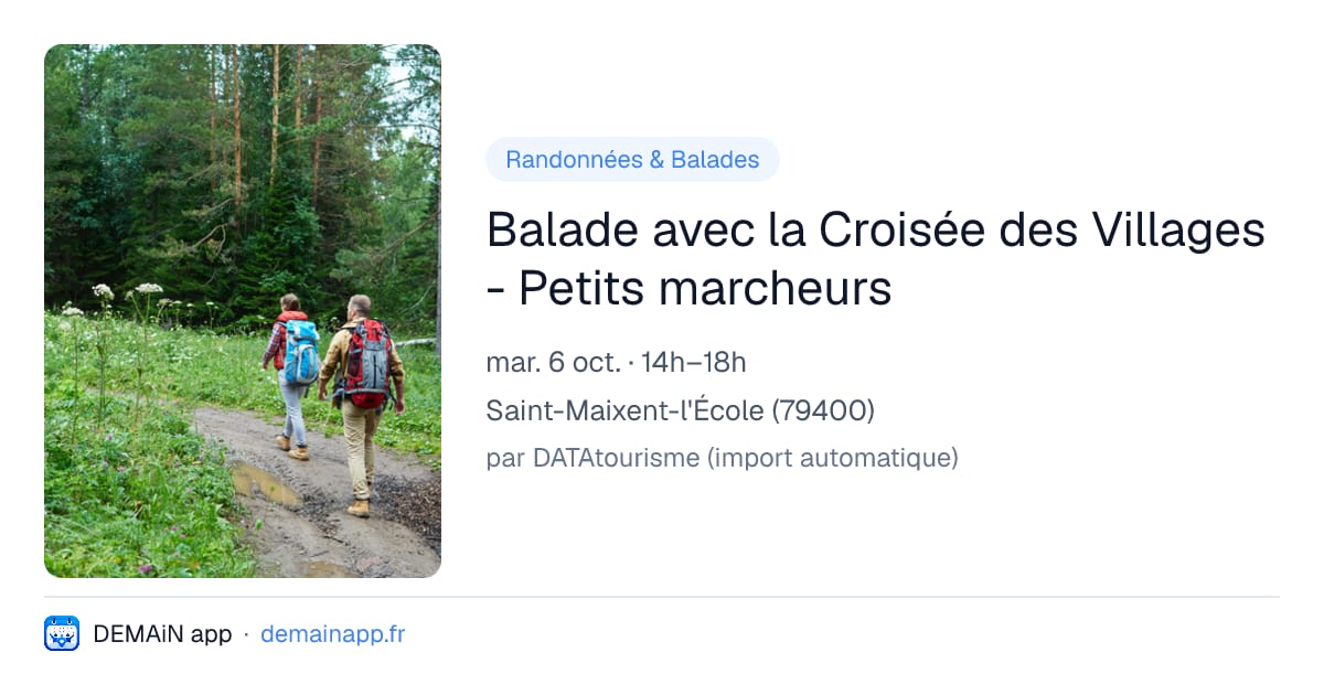 Balade avec la Croisée des Villages - Petits marcheurs — Saint-Maixent-l'École