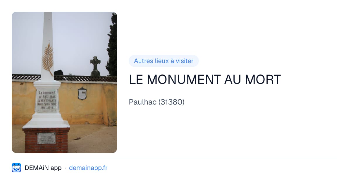 LE MONUMENT AU MORT — Paulhac