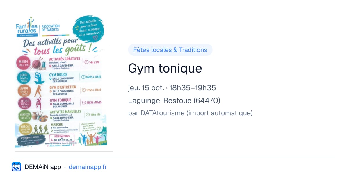 Gym tonique — Laguinge-Restoue