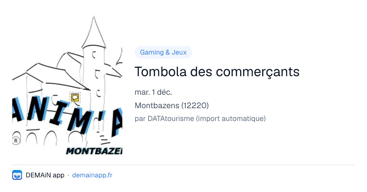 Tombola des commerçants — Montbazens
