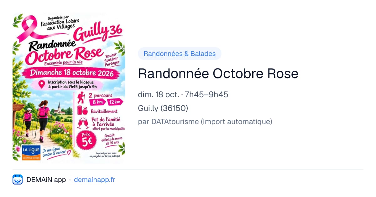 Randonnée Octobre Rose — Guilly