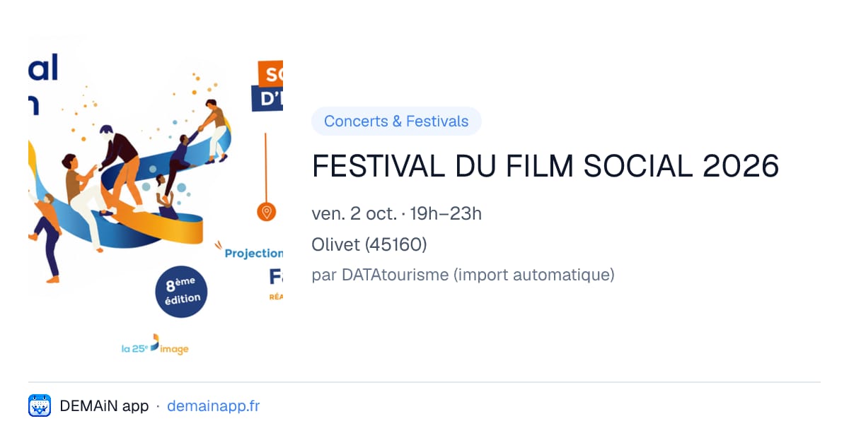 FESTIVAL DU FILM SOCIAL 2026 — Olivet