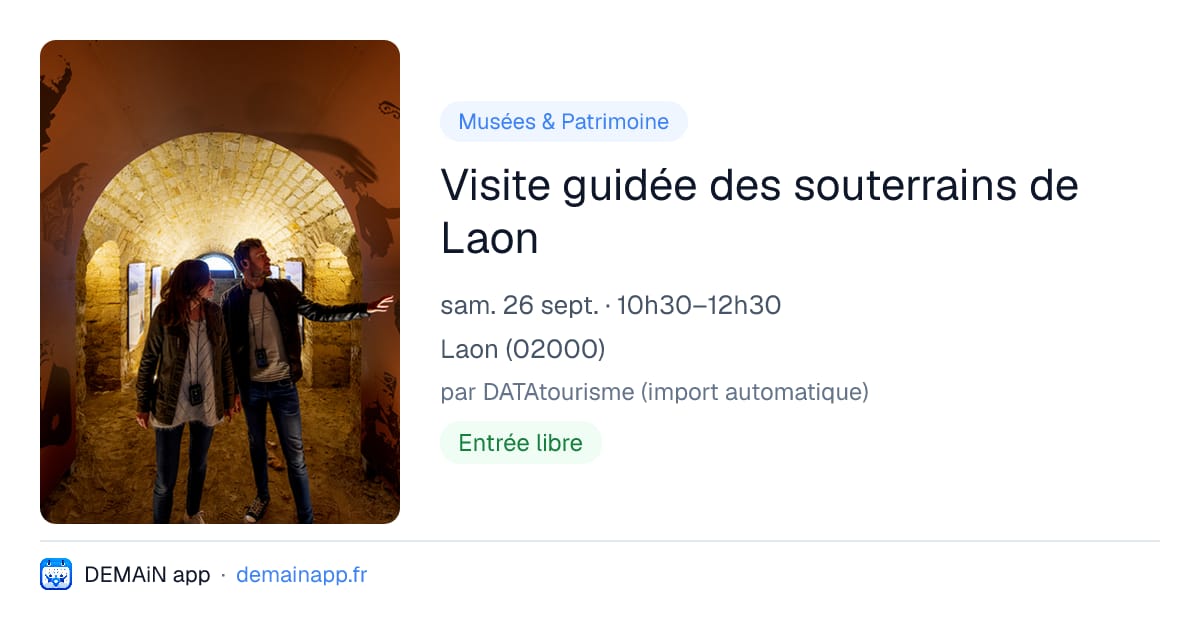 Visite guidée des souterrains de Laon — Laon