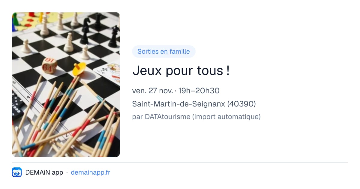 Jeux pour tous ! — Saint-Martin-de-Seignanx