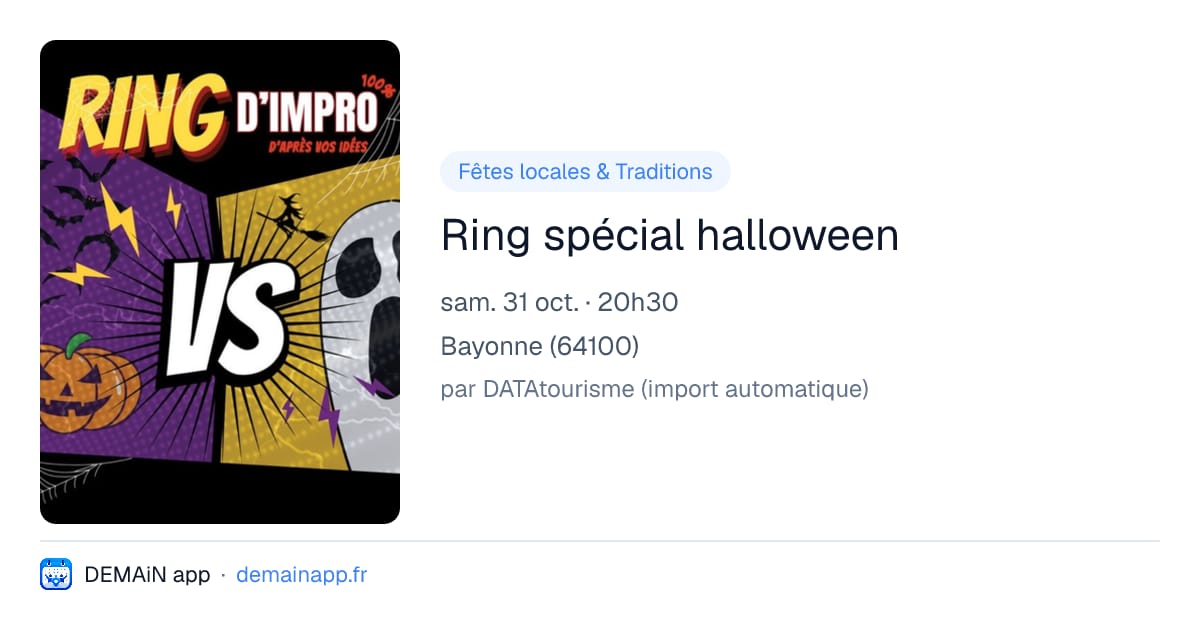 Ring spécial halloween — Bayonne
