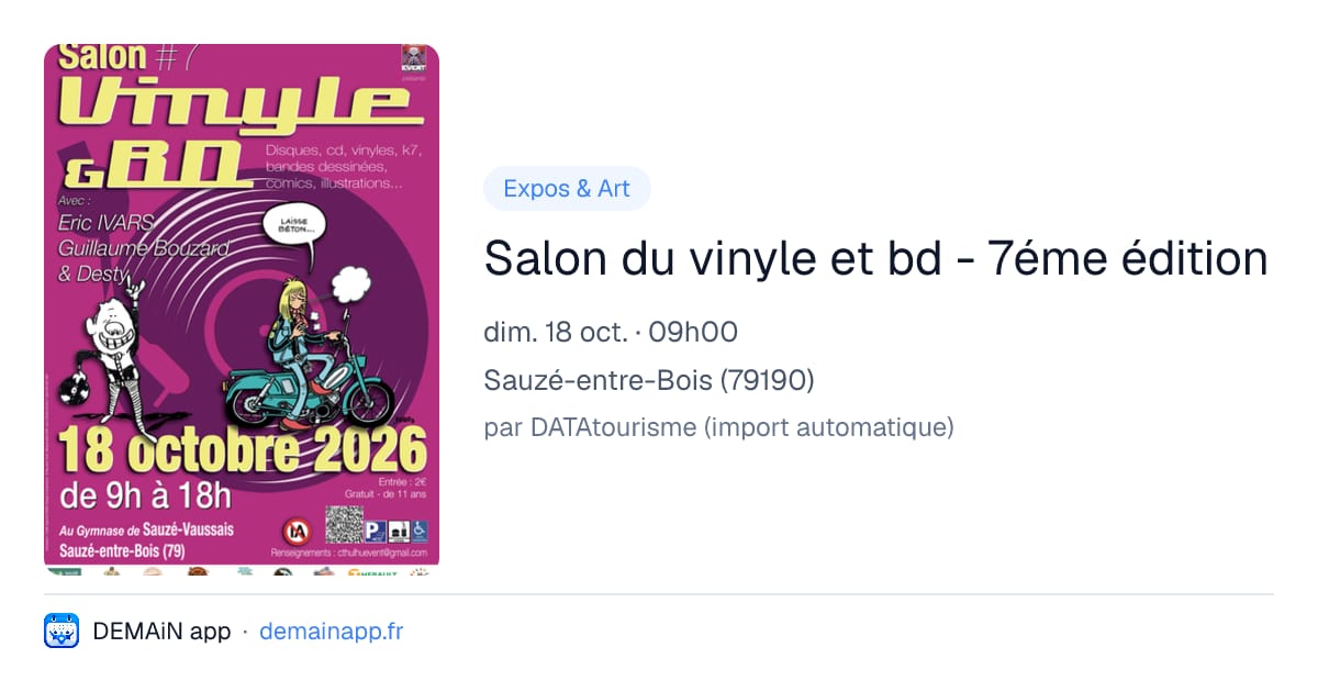 Salon du vinyle et bd - 7éme édition — Sauzé-entre-Bois